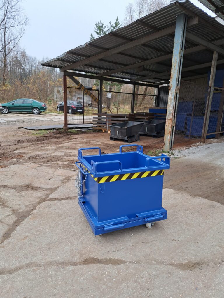 Kontener z otwieranym dnem PMDC mini 150 front bok