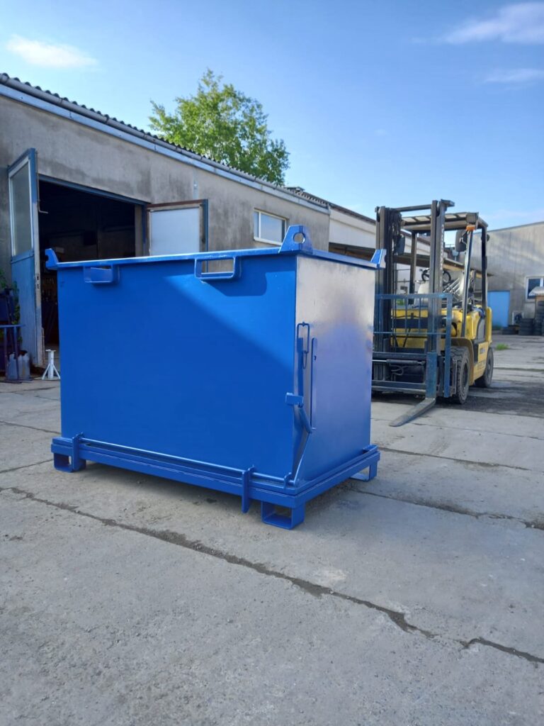 Koontener z otwieranym dnem PMDB 1300 front bok